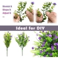 thumbnail image 3 of ZOELNIC Artificial Flowers for Outdoors, 6 Bundles Artificial Outdoor Plants UV Resistant Fake Plastic Flowers for Hanging Planter, Window Box Pot, Purple, 3 of 14