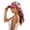 Hot Pink, variant on Satin Paisley Print Scarf Visor Hat, Breathable Polyester Sun Protection Head Wrap Cap Adjustable Outdoor Head Coverage for Women