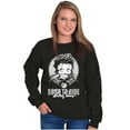 thumbnail image 3 of Biker Betty Boop Cartoon Born to Ride Women Plus Size Sweatshirt Brisco Brands 2X, 3 of 6