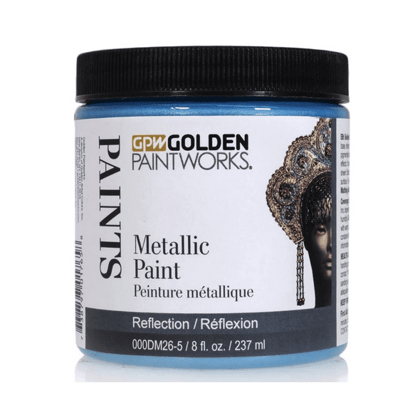 Golden Paintworks Metallic Paint, 8 ounce jar, Reflection (DM26-5)