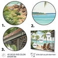 thumbnail image 3 of Designart "Chairs by the Beach in Island Serenity" Coastal Framed Wall Art Decor - Coastal Green Coastal Tropical Entryway Framed Wall Art, 3 of 6