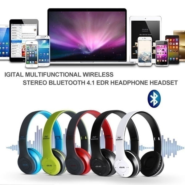 P47 / P47 pro foldable wireless Bluetooth 4.1 headset stereo headset  headset MP3 FM hands-free noise reduction | Walmart Canada