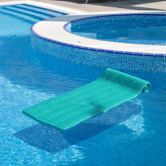 Swimline 74" Sofskin Floating Foam 1-Person Swimming Pool Mattress Raft - Teal Green