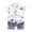 White, variant on Kids Clothes Boys 6t Sets Letter Print Roundneck Shorts Sleeve Tracksuit Summer 2 Piece Sets Boys, Yellow Size: 12-18 Months