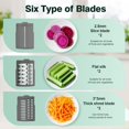 thumbnail image 4 of Upgraded Electric Cheese Shredder, Automatic Cheese Grater Electric with 6 Interchangeable Blades, 6 in 1 Electric Cheese Grater for Cheese, Fruits, and Vegetables, 4 of 7
