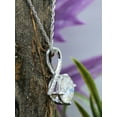 thumbnail image 3 of 2CT Moissanite Pendant Necklace 18K White Gold Plated 925 Sterling Silver D Color Ideal Cut Round Shape Lab Created Diamond Necklace for Women with Certificate of Authenticity, 3 of 8