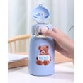 thumbnail image 4 of Y.Byani Stainless Steel Water Bottle For Kids Baby Children Student Portable Teddy Bear Vacuum Flask With Straw 17oz/500ml (Blue), 4 of 8