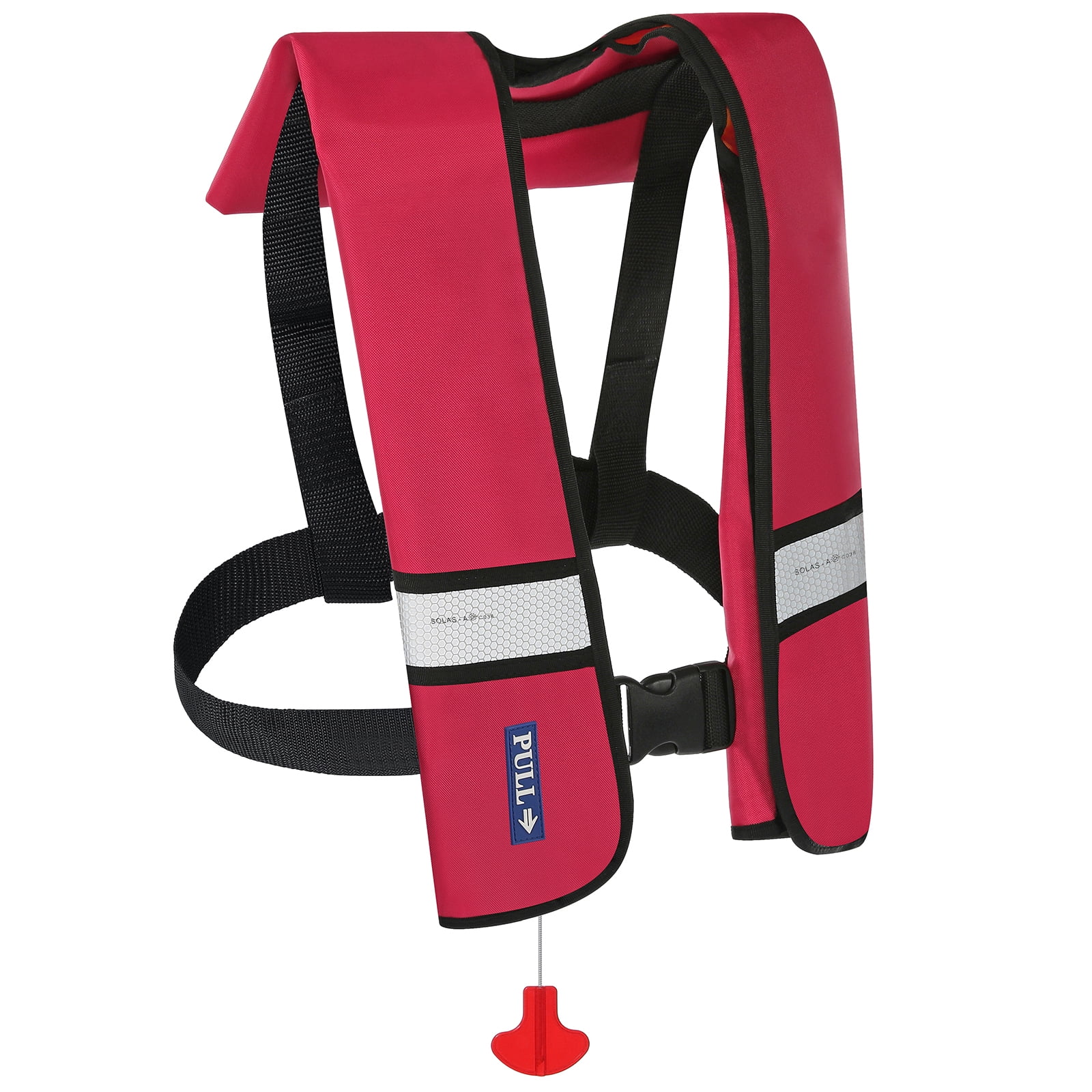 GOTGELIF Automatic Inflatable Life Jacket with Reflectors Safety Adult Life Jacket PFD Survival Buoyancy Life Vest for Boating Fishing Sailing Kayaking Surfing Paddling (Max Waist Size: 50'')