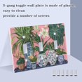 thumbnail image 3 of Yayeee Toggle Light Switch Wall Plate 2-Gang 4.56"x4.48" Decorative Outlet Cover, Floral Vase, 3 of 7