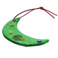 thumbnail image 2 of GlassOfVenice Murano Glass Moon Christmas Ornament - Green, 2 of 5