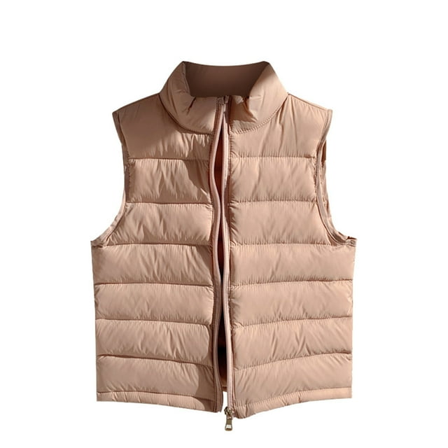 Stylish Girls Lightweight Down Coat Vest for Winter Windproof Jacket Fall Outerwear Versatile Sleeveless Design for Active Kids
