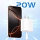 thumbnail image 5 of Kit Cargador Tipo C 20W + Cable USB-C a USB-C de 2m Carga Rápida y Protección Inteligente, 5 of 9