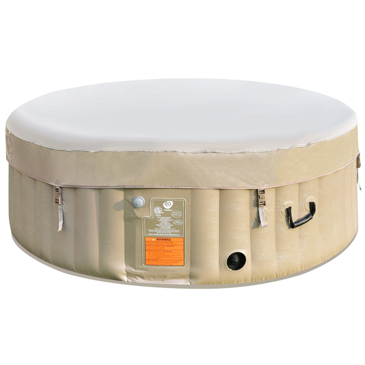 Goplus Inflatable Bubble Massage Spa Hot Tub 4 Person White Walmart