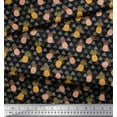 thumbnail image 3 of Soimoi Japan Crepe Satin Fabric Tree & Pine Fruits Print Fabric by The Yard 42 Inch Wide, 3 of 3
