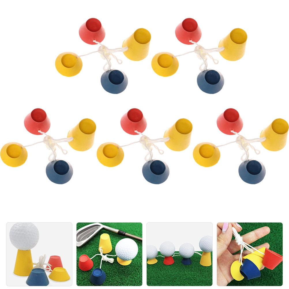 FONDOTIN Golf Tees Rubber 5 Sets Each Set Includes 4 Tees for Golf Players on Golf Course