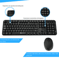 thumbnail image 2 of Kit de Teclado y Mouse Inalámbrico TechZone Maquina de Escribir 1600 DPI, 2 of 5