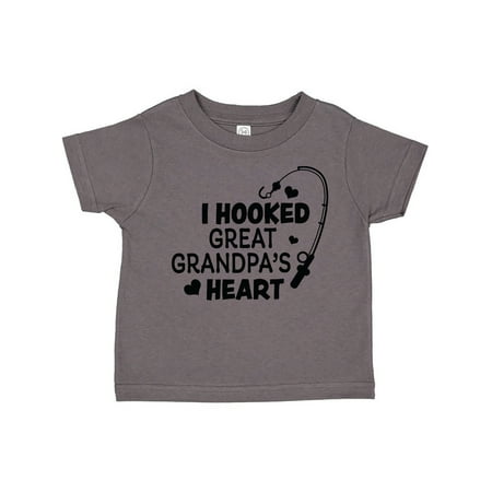 

Inktastic I Hooked Great Grandpa s Heart with Fishing Rod Gift Toddler Boy or Toddler Girl T-Shirt