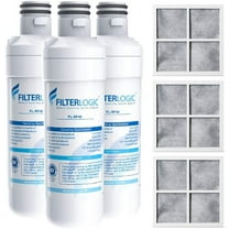 MDJ64844601 NSF Certified Refrigerator Water Filter and Air Filter, Replacement for LG LT1000P, LT1000PC, LT-1000PC MDJ64844601 and LT120F, 3 Combo, Package may vary