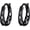 A-Celtic Knot-Black, variant on Celtic Hoop Earrings Sterling Silver Celtic Knot Black Small Huggie Earrings Irish Jewelry for Women