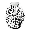 thumbnail image 4 of EliteGoogv Women Hoodies Sweatshirts milk cow print Sweatshirts Loose Fit Pullover Cozy Fashion Winter warm White XXXL, 4 of 4