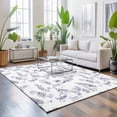 thumbnail image 3 of Large Area Rugs 6'x9', Farmhouse Monkey Carpet Runner Indoor Outdoor Rugs Home Decor Aesthetic, Vintage Blue Plants Rustic Turtles Peacock Non Slip Mats Washable Accent Rug for Living Room Bedroom, 3 of 8
