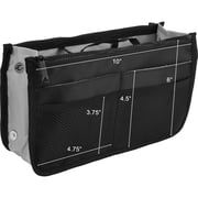VER Beauty Mini Travel Bag Organizer with 2 Zippered Closure Pouches and 8 External Pockets