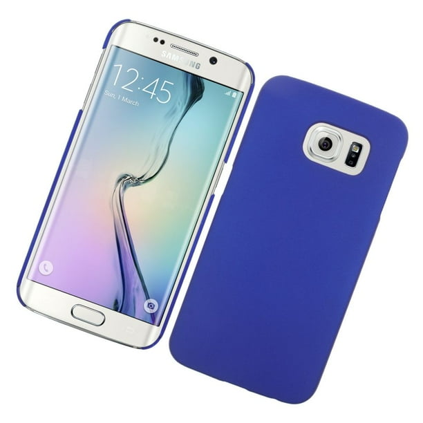 Insten Housse en Caoutchouc Dur pour Samsung Galaxy S6 Bord - Bleu