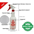 thumbnail image 2 of EZPRO USA Empty Spray Bottles for Cleaning Solutions, Clean Bottle, Upside Down Sprayers, 2 of 7