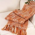 thumbnail image 3 of Orange Throw Blanket for Couch,Decorative Fall Blanket,Halloween Throws for Home Decor,50"x60", 3 of 9