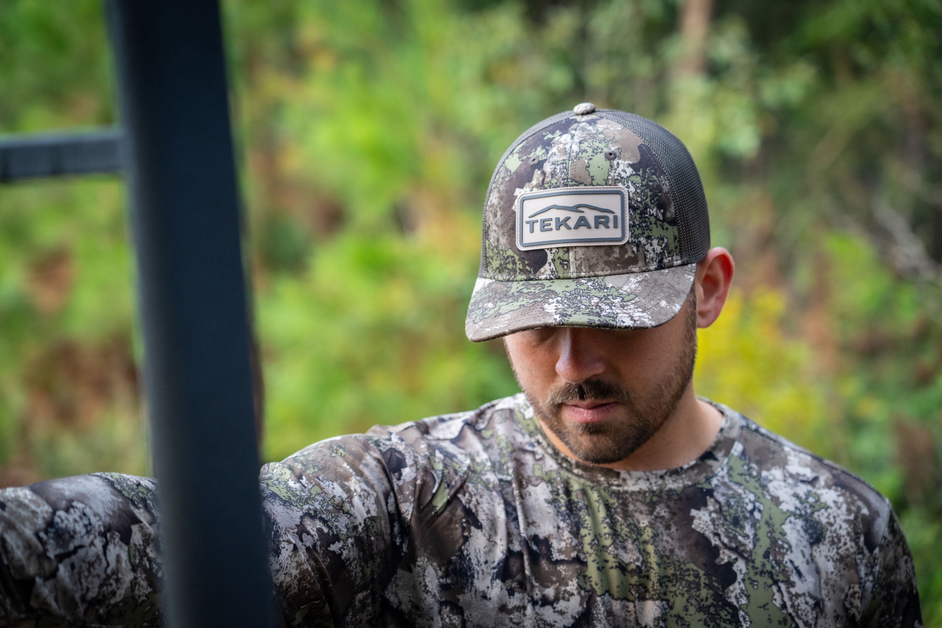 6 Panel Rubber Patch XRC Camo Mesh Back Curved Bill, OSFM