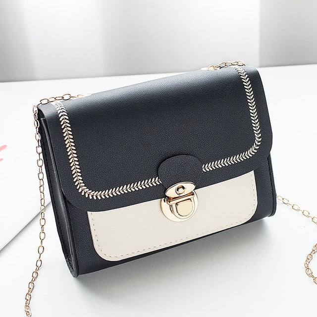 Versión coreana del bolso de mujer de costura, bolso de un solo hombro con hilo bordado y billetera cero
