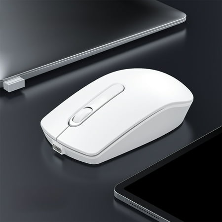 RXIRUCGD Wireless Office Mouse with Dual Mode Connectivity and Adjustable DPI – Bluetooth Silent Click Technology Computer Mouse for Productive Computing