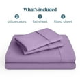 thumbnail image 3 of Bare Home Premium 1800 Collection 4-Piece Bed Sheet Set, California King, Lavender, 3 of 11
