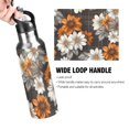 thumbnail image 4 of Yayeee 20oz Insulated Water Bottle Double Wall Stainless Steel with Flip Straw Lid, Black Plaid Floral, 4 of 7