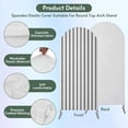 thumbnail image 3 of Black Striped Arch Backdrop Cover, Spandex Fitted Wedding Arch Cover, Black White Stripes Farmhouse Round Top Stand Covers for Birthday Ceremony Bridal Shower Party Decor 6x2.6 Ft, 3 of 9