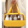 thumbnail image 4 of Conjunto de 3 piezas, bolsa de almacenamiento multifuncional de viaje impermeable transparente portátil, bolsa de lavado a cuadros para mujer, 4 of 5