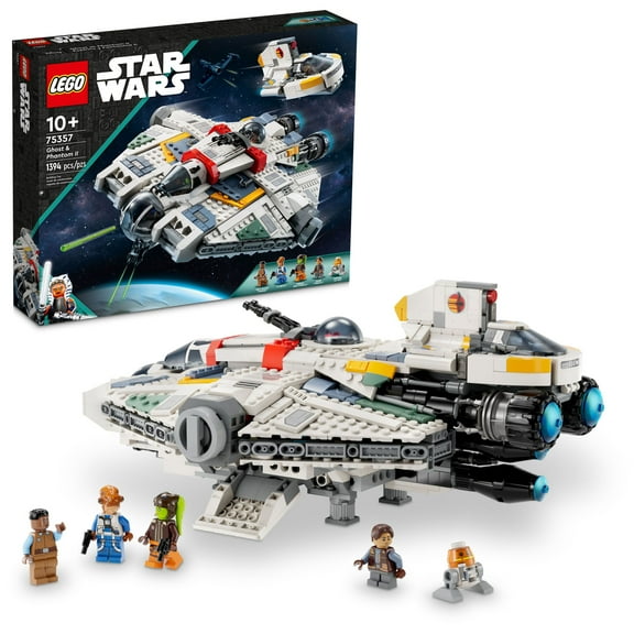 LEGO Star Wars: Ahsoka Ghost & Phantom II 75357 Building Toy Set; Gift Idea for Kids Aged 10 and up (1,394 Pieces)