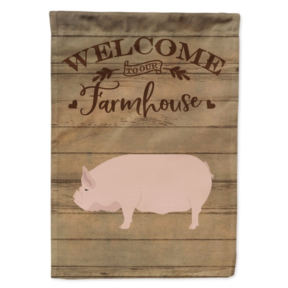 Caroline's Treasures CK6881CHF Welsh Pig Welcome Flag Canvas House Size , Large, multicolor