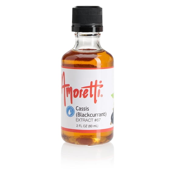 Amoretti - Cassis (Blackcurrant) Extract Water Soluble 2 oz - Highly Concentrated & Perfect For Pastry, Savory, Brewing, and more, Preservative Free, Vegan, Kosher Pareve, Keto Friendly