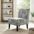 thumbnail image 4 of Linon Coco Wood Accent Geo Chair in Smoke and Brown, 4 of 10