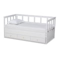 thumbnail image 2 of Baxton Studio Kendra Modern and Contemporary White Finished Expandable Twin Size to King Size Daybed with Storage Drawers, 2 of 10
