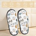 thumbnail image 2 of Fotbe Puppy Pantuflas Peludas para Mujer con Estampado, Zapatillas de Peluche, Zapatos de Invierno para Casa, Uso Interior y Exterior-Medium, 2 of 8