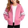 thumbnail image 7 of Amidoa Girls Graphic Hoodies Zip Up Hooded Sweatshirt Kids Cute Casual Long Sleeve Fall Winter ClothesPink Size 11-12 Years, 7 of 7