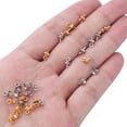 thumbnail image 4 of 60pcs Stainless Steel Eye Pin Bail Caps Cup Pearl Screw Eye Pin Bail Peg Pendants for Half Drilled Beads Charms Jewelry Making Findings, Gold, Silver, Pin: 0.7mm, 4 of 7