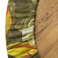 thumbnail image 5 of Ambesonne Floral Design Fitted Round Tablecloth, Spring White Asters, 36"- 40" Diameter, Pistachio Green Mustard, 5 of 5