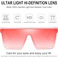 thumbnail image 3 of Gafas de sol cuadradas de gran tamaño para mujeres y hombres, gafas de sol de moda con parte superior plana y montura negra grande, mono Retro, gafas de sol de moda, 3 of 5