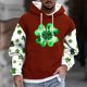 thumbnail image 1 of Sudadera con capucha para hombre, estilo informal, con estampado del Día de San Patricio, con cordón y manga larga, de poliéster., 1 of 5