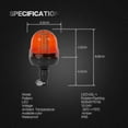 thumbnail image 3 of Rotating Beacon 60 Led Warning Lights Amber Rotating Beacon Blinking Light Road Traffic Approval Waterproof Dustproof For Tractor Truck Cars(1pc, Mult, 3 of 4