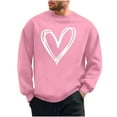 thumbnail image 2 of Timegard Valentines Sweatshirts for Men Print Loose Lightweight Long Sleeve Crewneck Pullover Tops S-3xl, 2 of 6