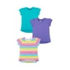 Little Star Toddler Girl 3 Pk Short Sleeve Shirts, Size 9 Months - 5T